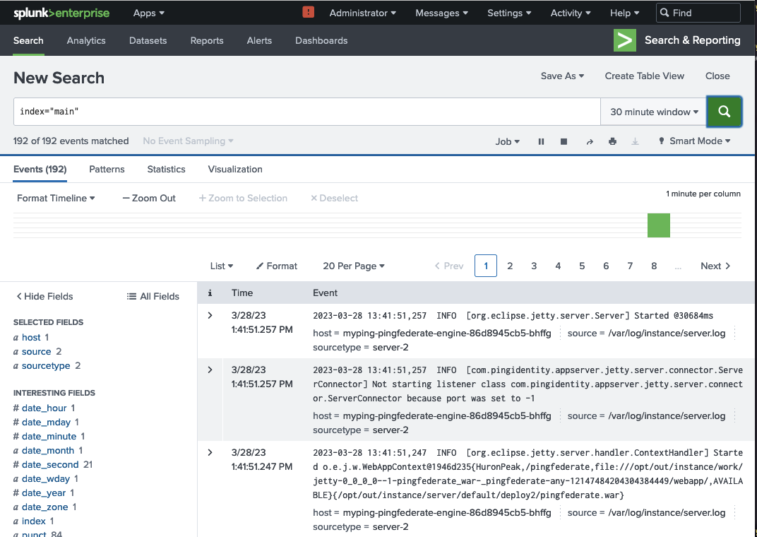 Splunk logs